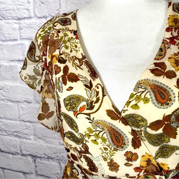 Drew by Anthropologie Floral Wrap Maxi Dress     Size Small - Picture 3 of 12